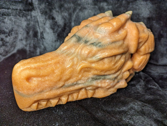 Orchid Calcite Dragon Head XL