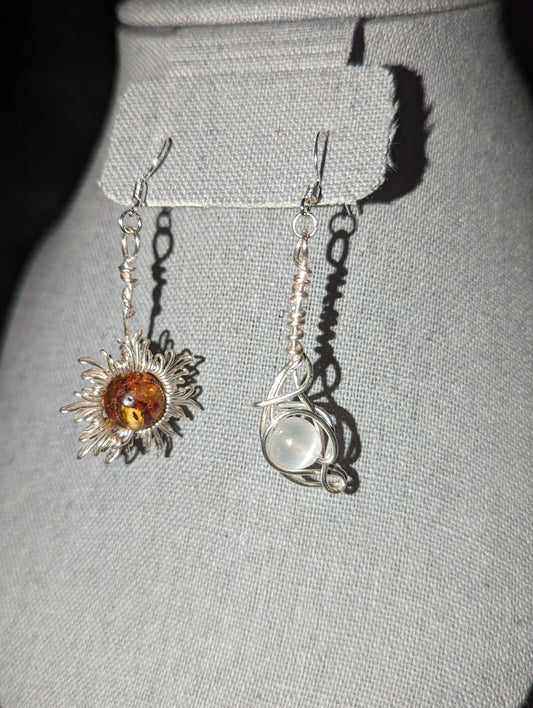 Sun and Moon Earrings