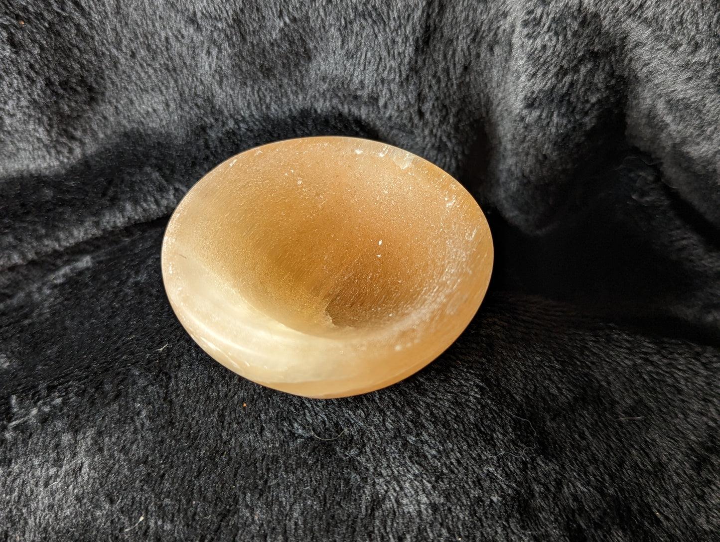 Orange Satin Spar Bowl