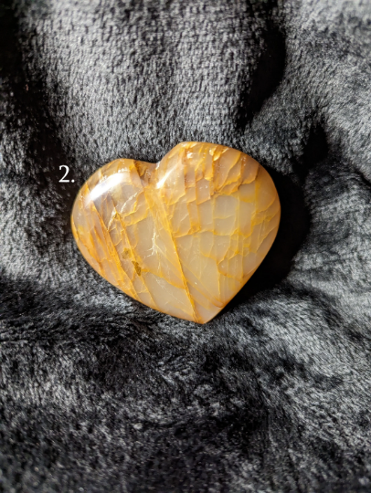 Peach Moonstone Heart