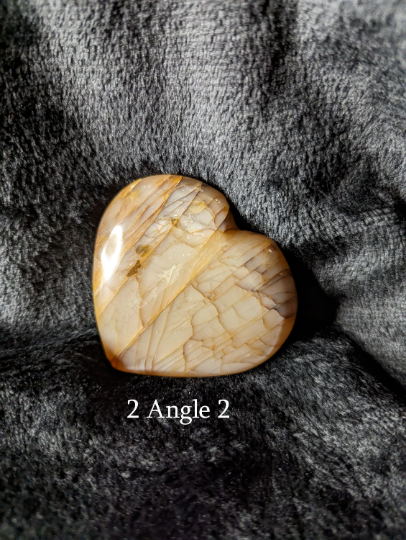 Peach Moonstone Heart