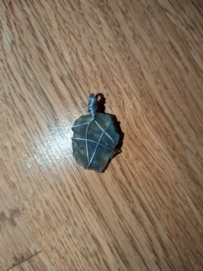 Blue Flourite Natural Tumble Pendant